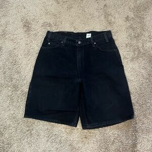 Vintage 90s Levi Original Tab Black Shorts Size 36